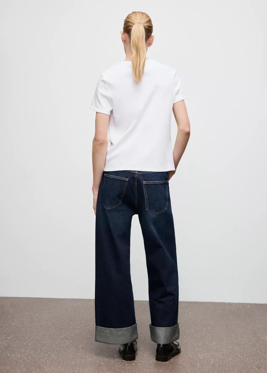 White Short-Sleeved Cotton T-Shirt, 0201_01, medium