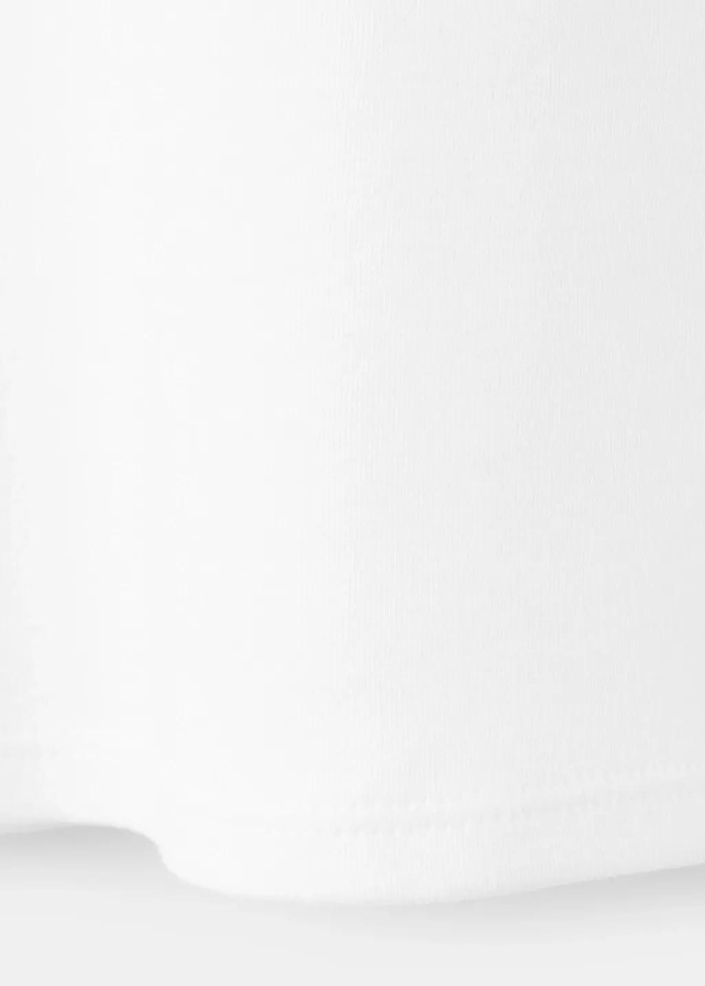 White Short-Sleeved Cotton T-Shirt, 0201_01, large image number 5