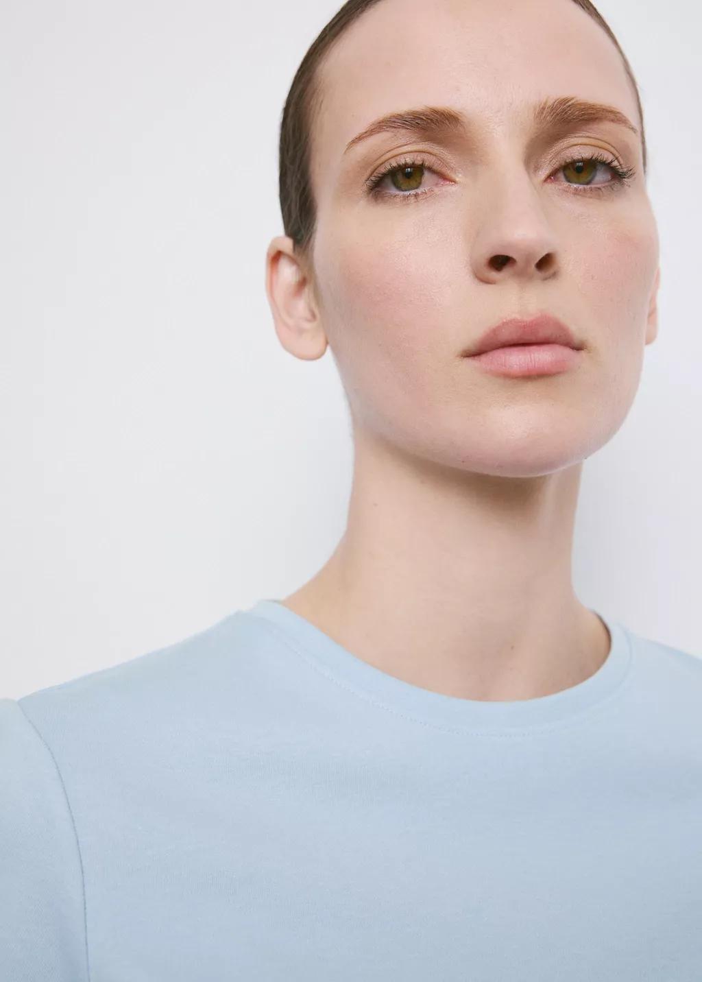 Blue Lt Pastel Short-Sleeved Cotton T-Shirt, Light-Pastel Blue, large image number 4