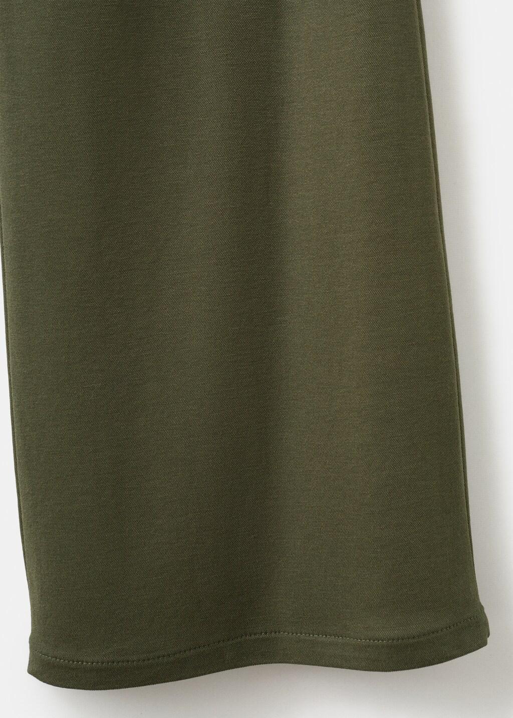 Khaki Straight-Fit Trousers With Elastic Waist, Beige - Khaki, large image number 5