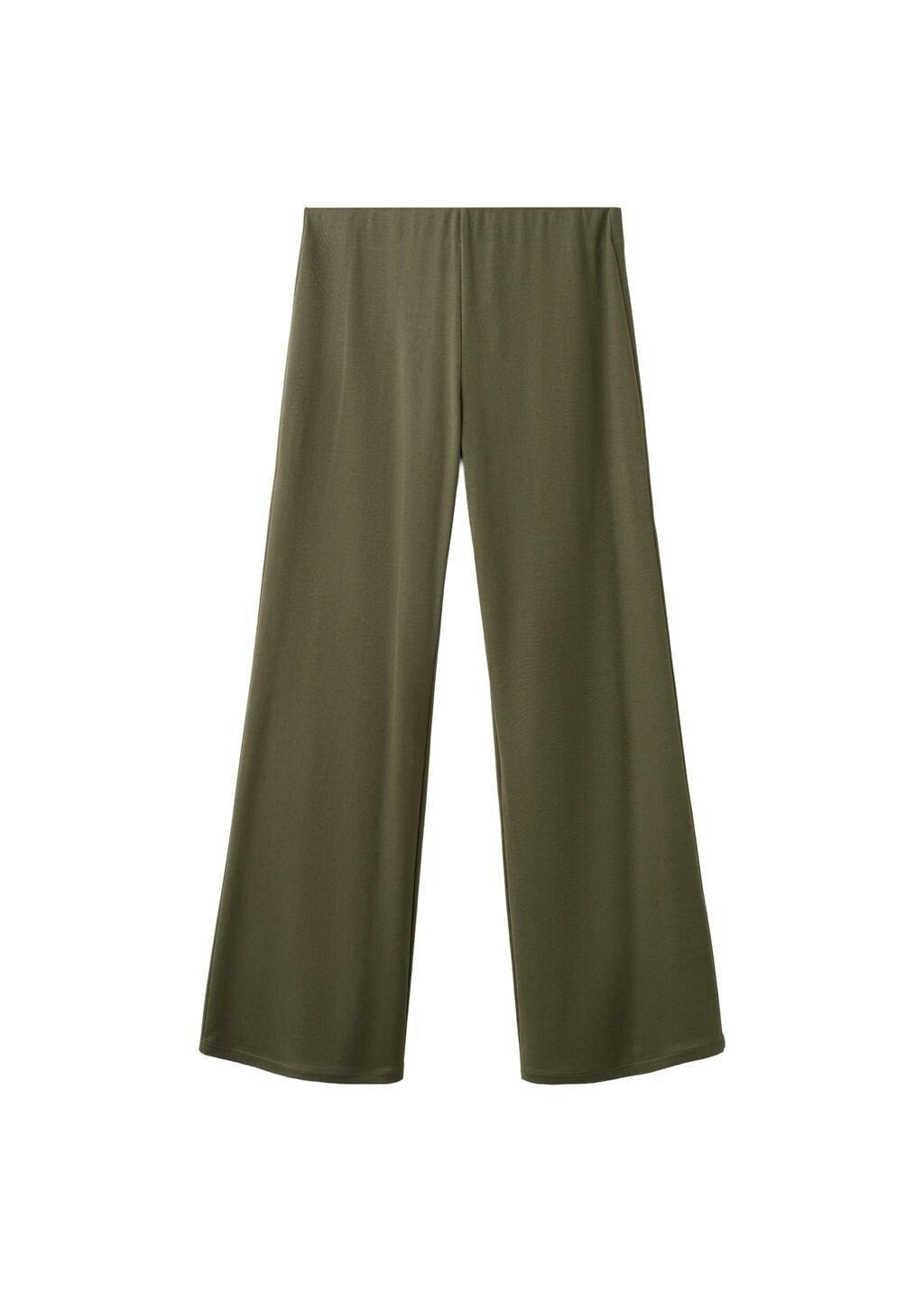 Khaki Straight-Fit Trousers With Elastic Waist, Beige - Khaki, large image number 6