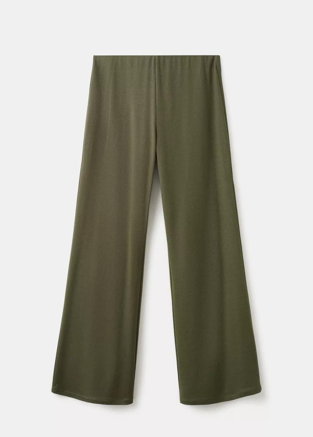 Khaki Straight-Fit Trousers With Elastic Waist, Beige - Khaki, large image number 7