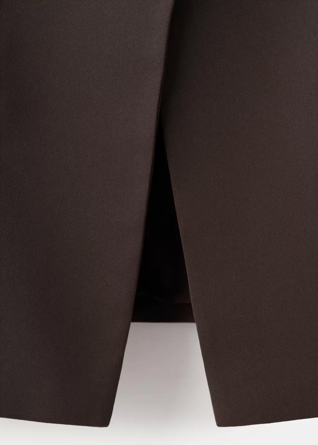 Brown Suit Waistcoat With Lapels, Brown, large image number 3