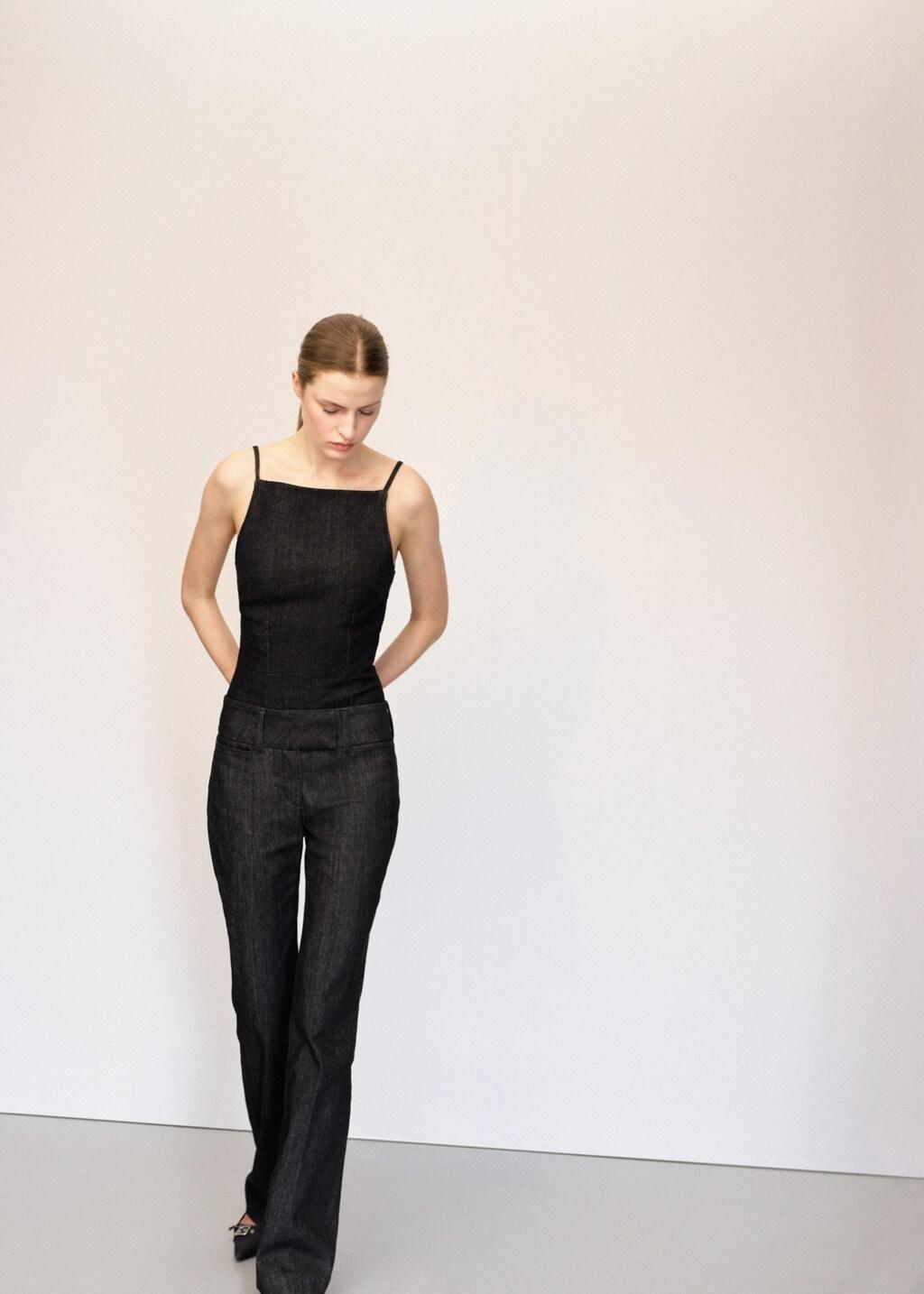 Black Mid-Rise Flared Jeans, 0201_99, medium