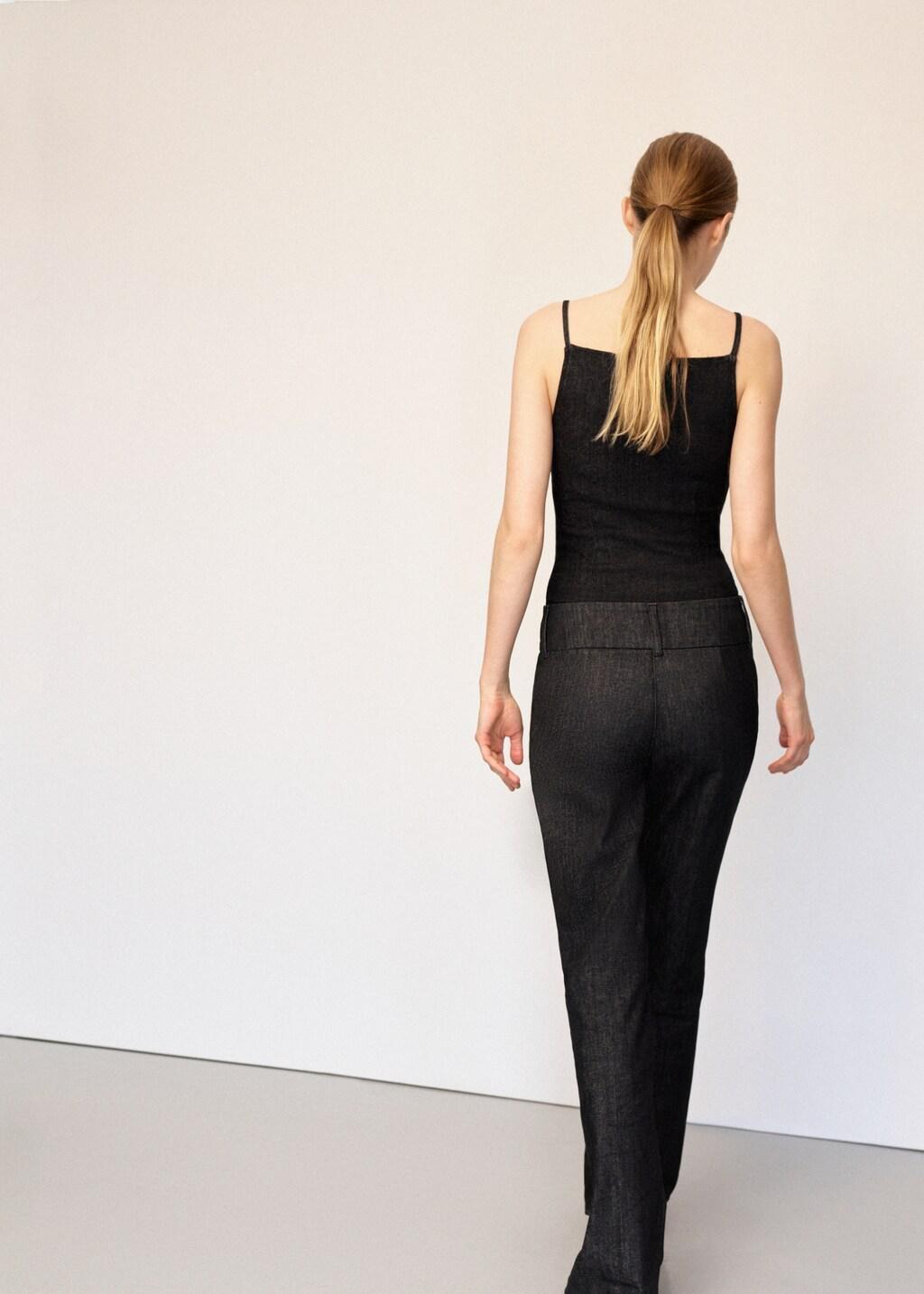 Black Mid-Rise Flared Jeans, 0201_99, medium