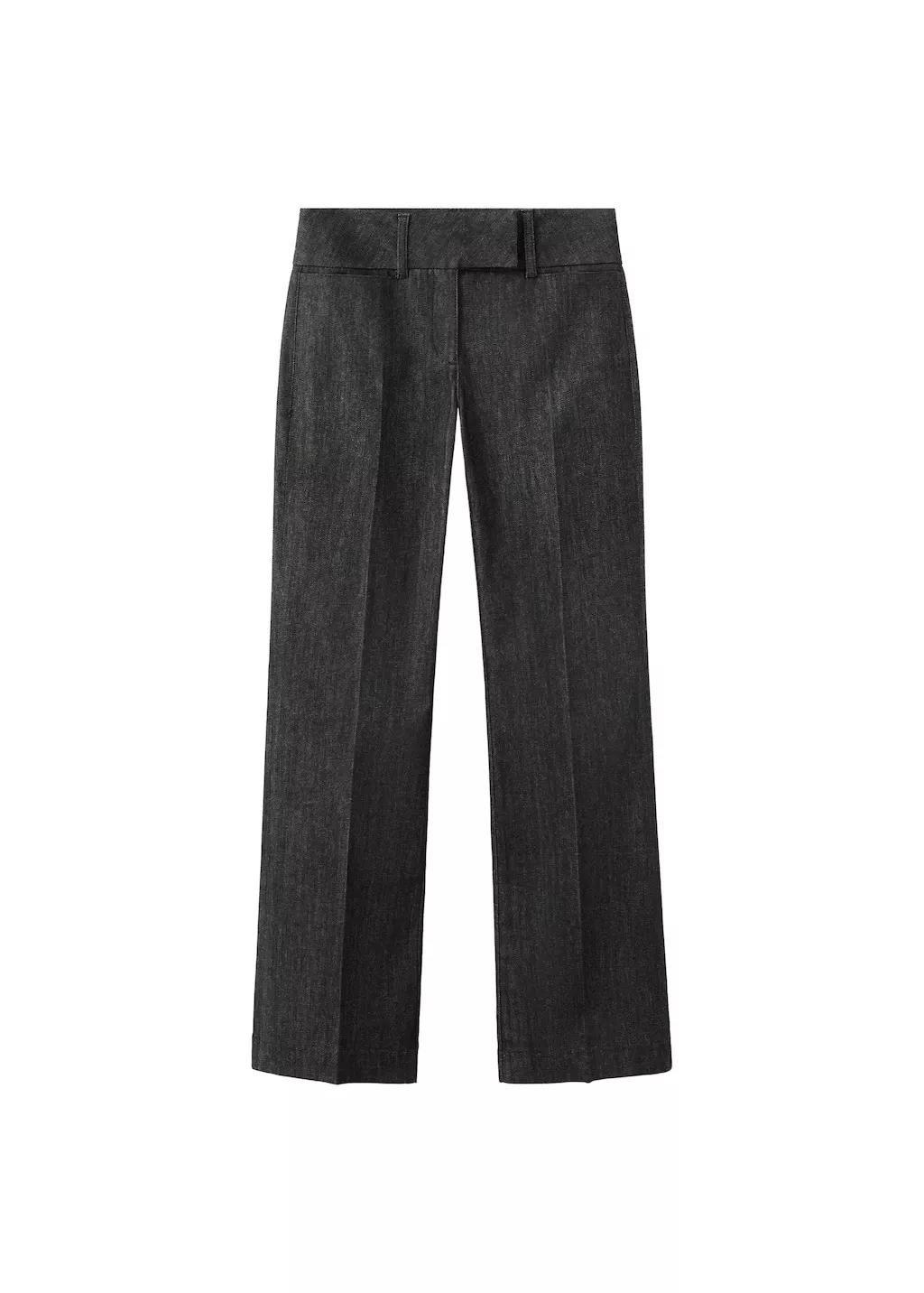 Black Mid-Rise Flared Jeans, 0201_99, large image number 5