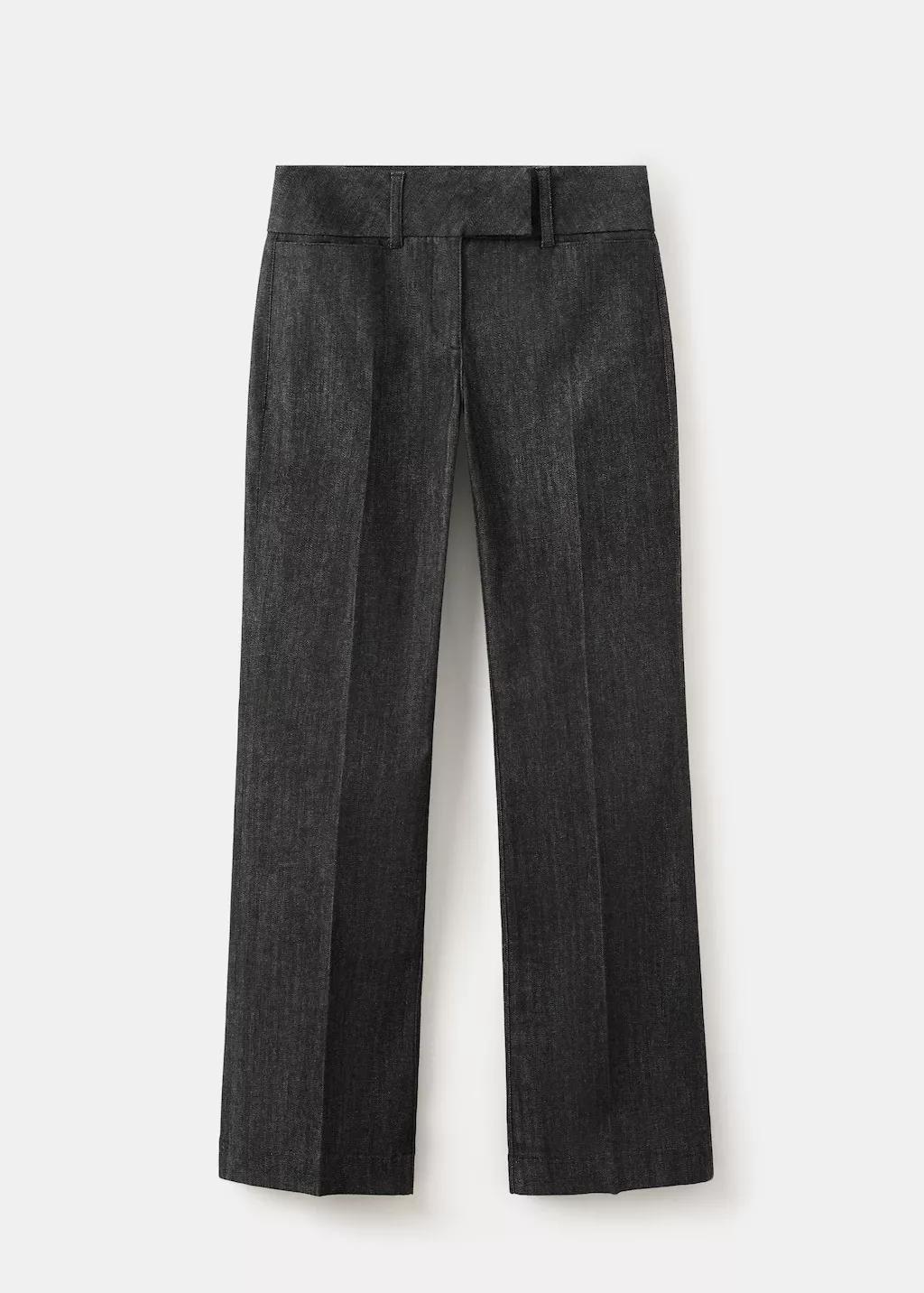 Black Mid-Rise Flared Jeans, 0201_99, large image number 6