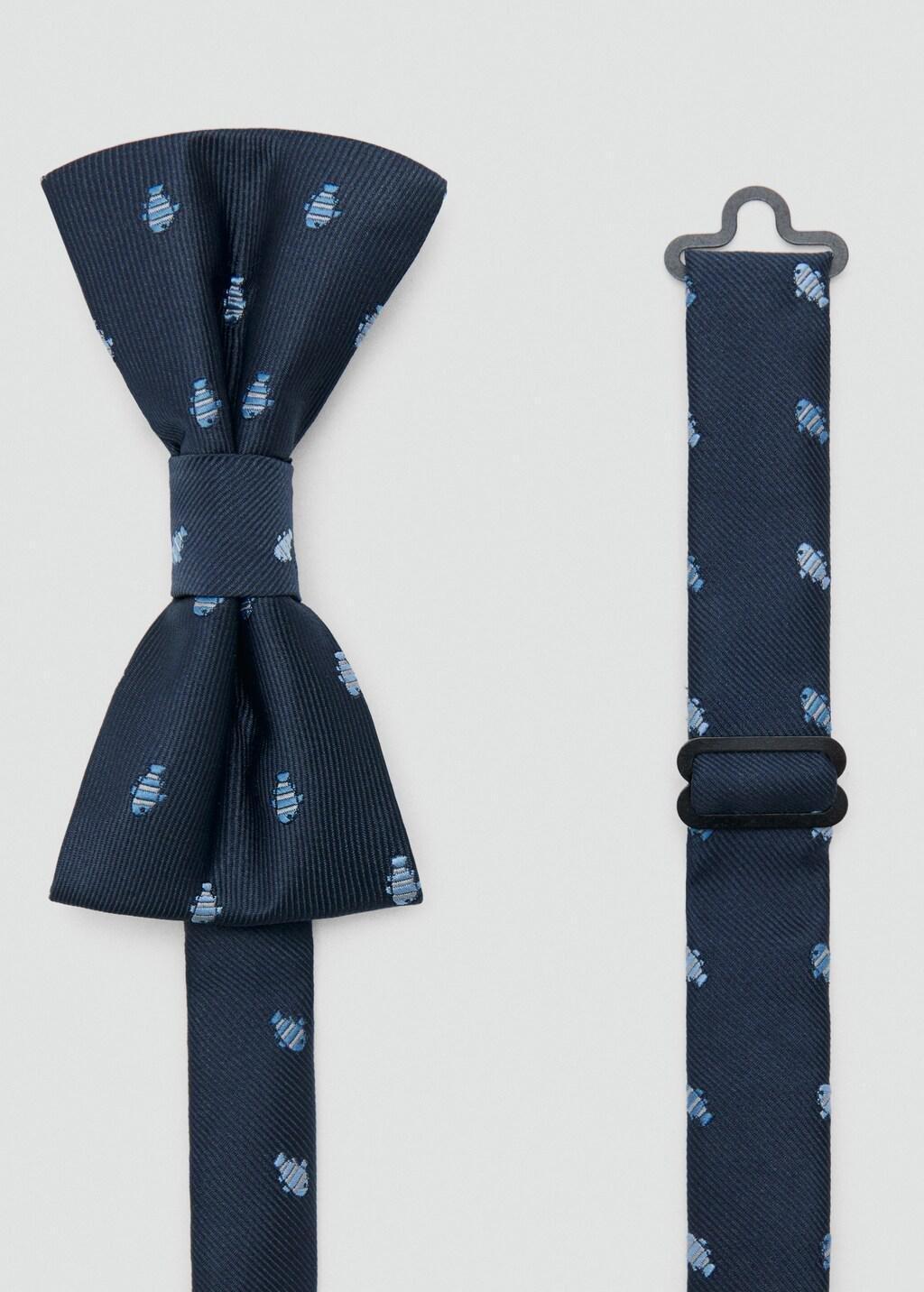 Navy Fish Bowtie, Kids Boys, Navy, large image number 0