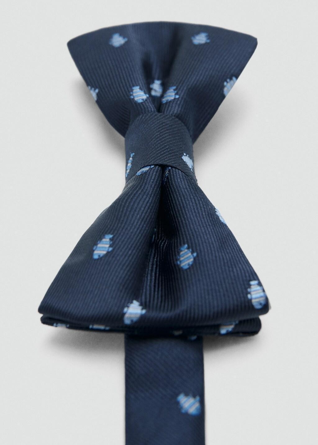 Navy Fish Bowtie, Kids Boys, Navy, large image number 1
