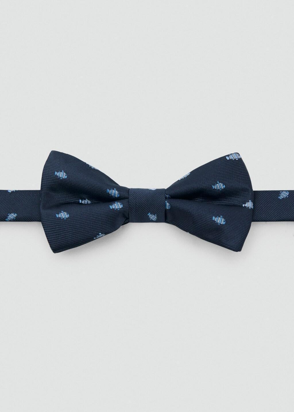 Navy Fish Bowtie, Kids Boys, Navy, large image number 3