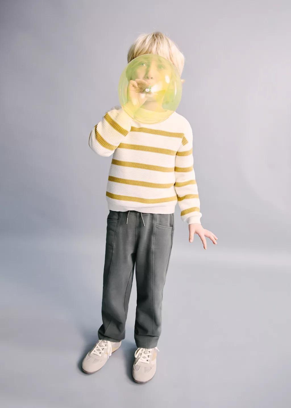 Grey Jogger Trousers With Stitch Detail, Kids Boys, Charcoal, large image number 3