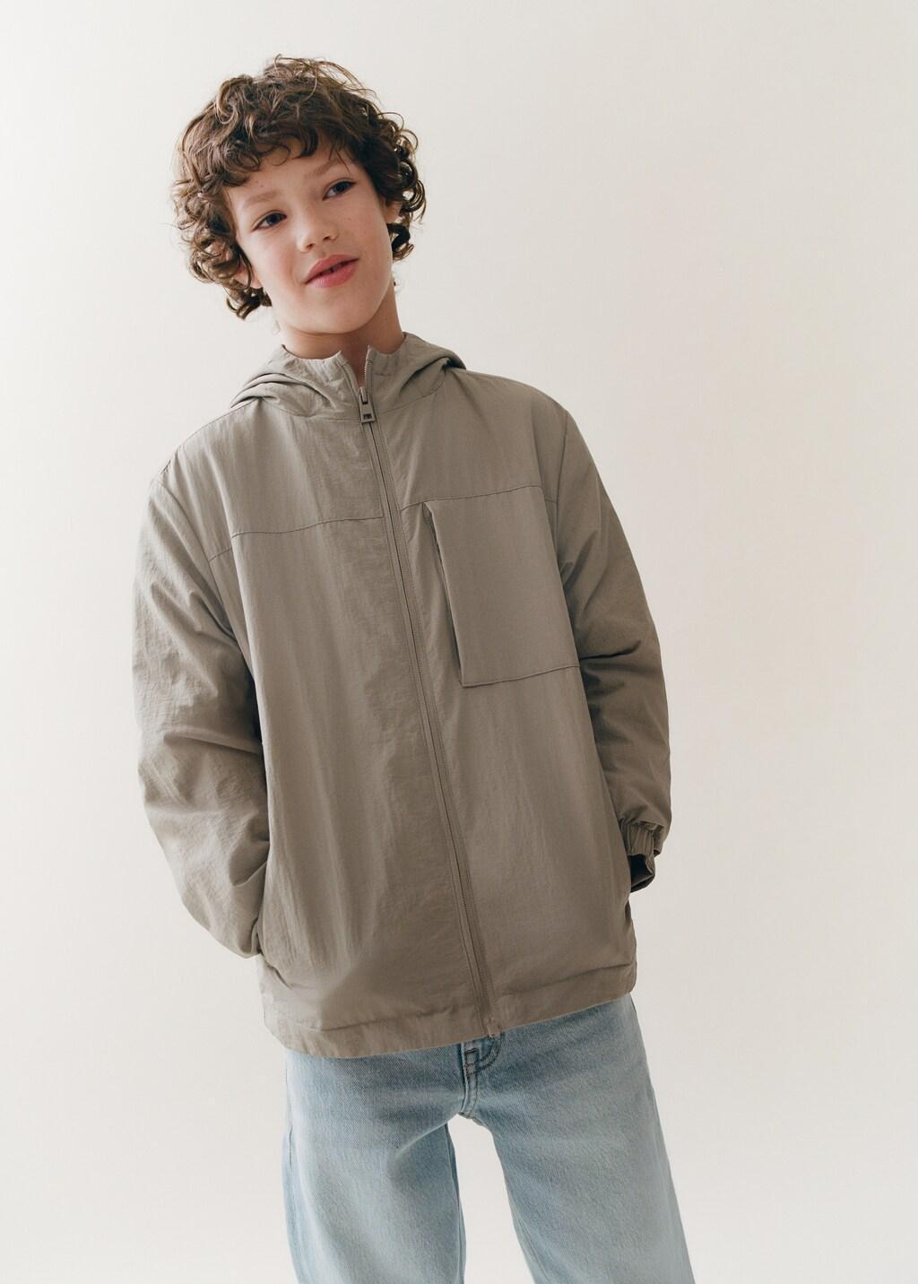 Brown Hooded Water-Repellent Parka, Medium Brown, large image number 3