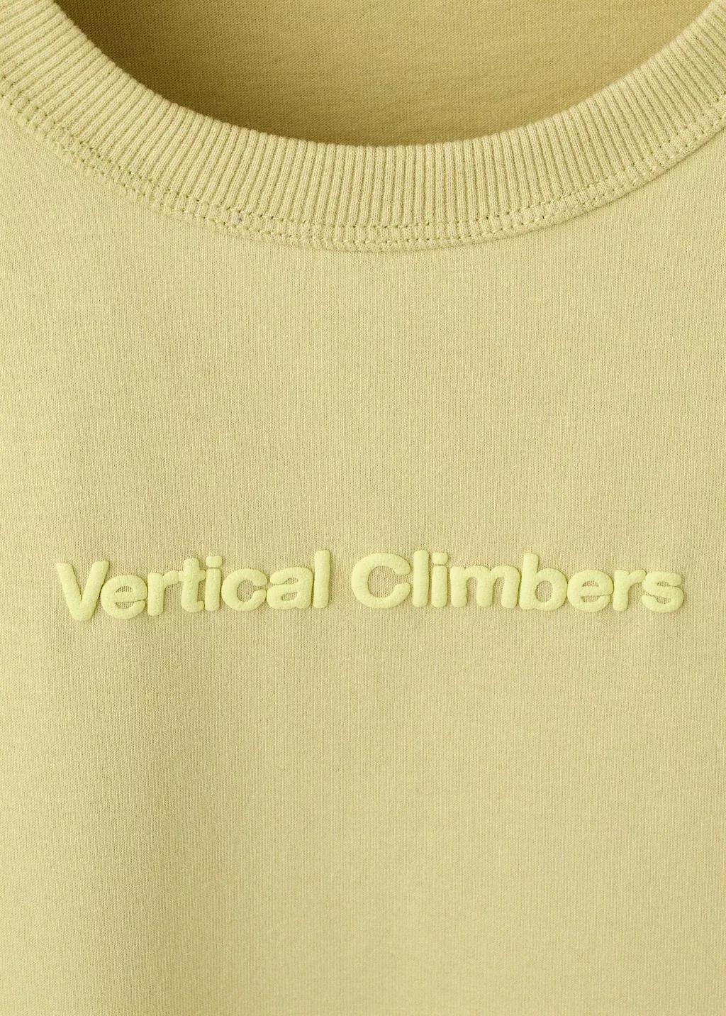 Yellow Text Cotton T-Shirt, Bright Yellow, medium