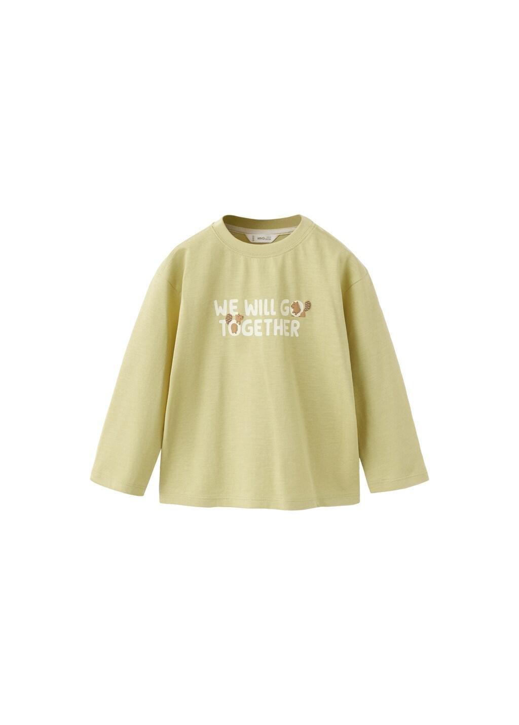 Yellow Embossed Detail Printed T-Shirt, Baby Boy, Bright Yellow, large image number 6