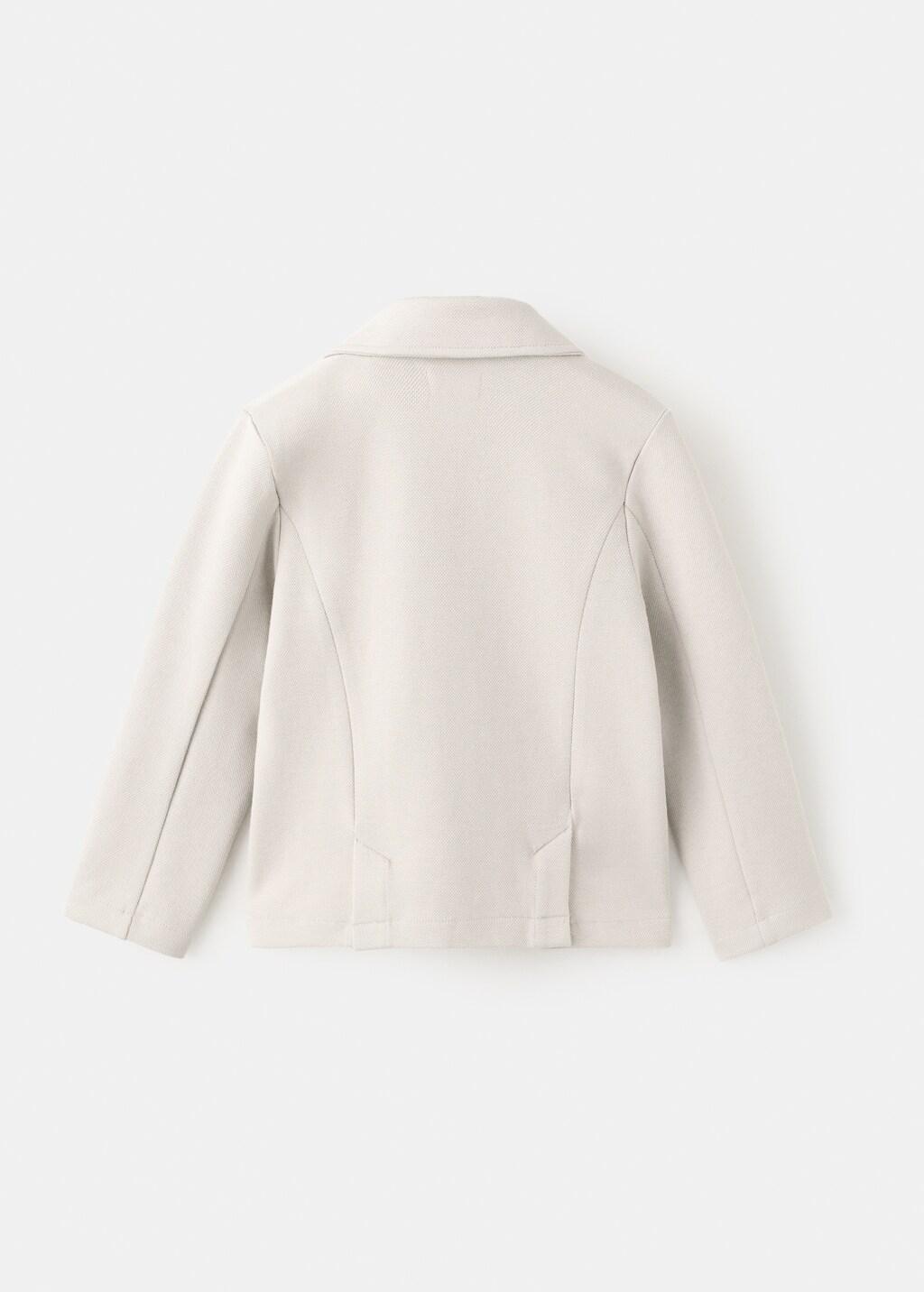 Brown Wool Cloth Jacket With Buttons, Baby Boys, Light Pastel Brown, large image number 2