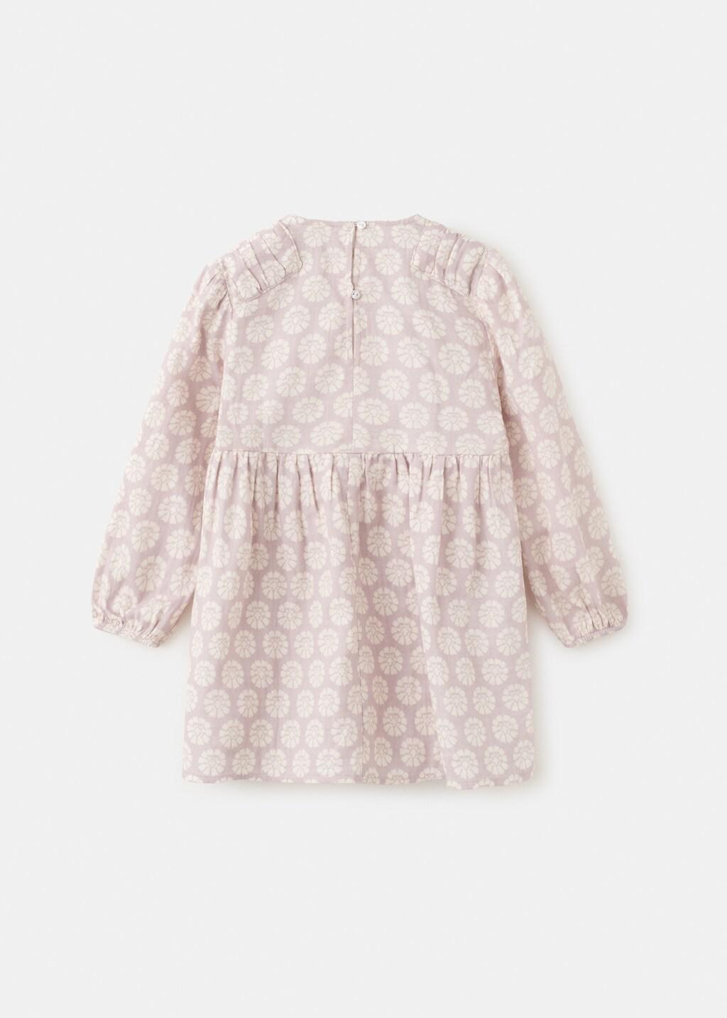 Pink Short Floral-Print Dress, Baby Girl, Pink, large image number 2