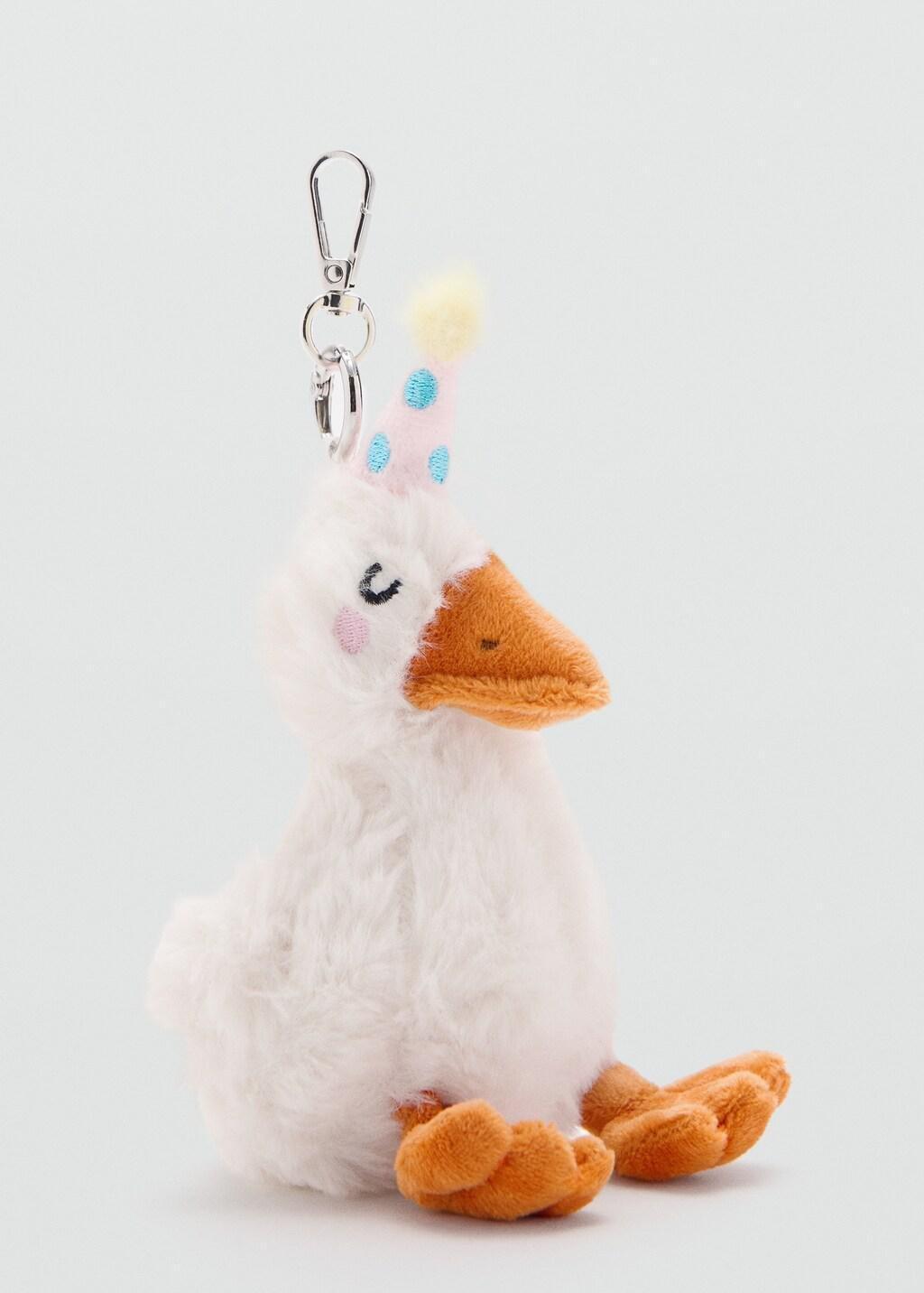 White Duck Keychain, Kids Girls, White, large image number 0