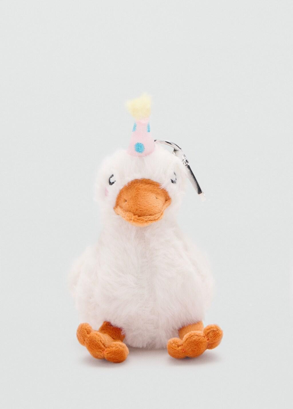 White Duck Keychain, Kids Girls, White, large image number 3