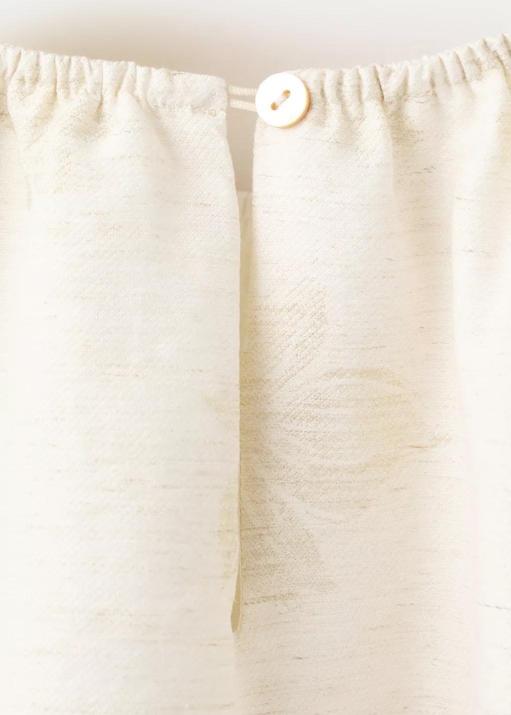 Gold Printed Crop Blouse, Kids Girl, Gold, medium