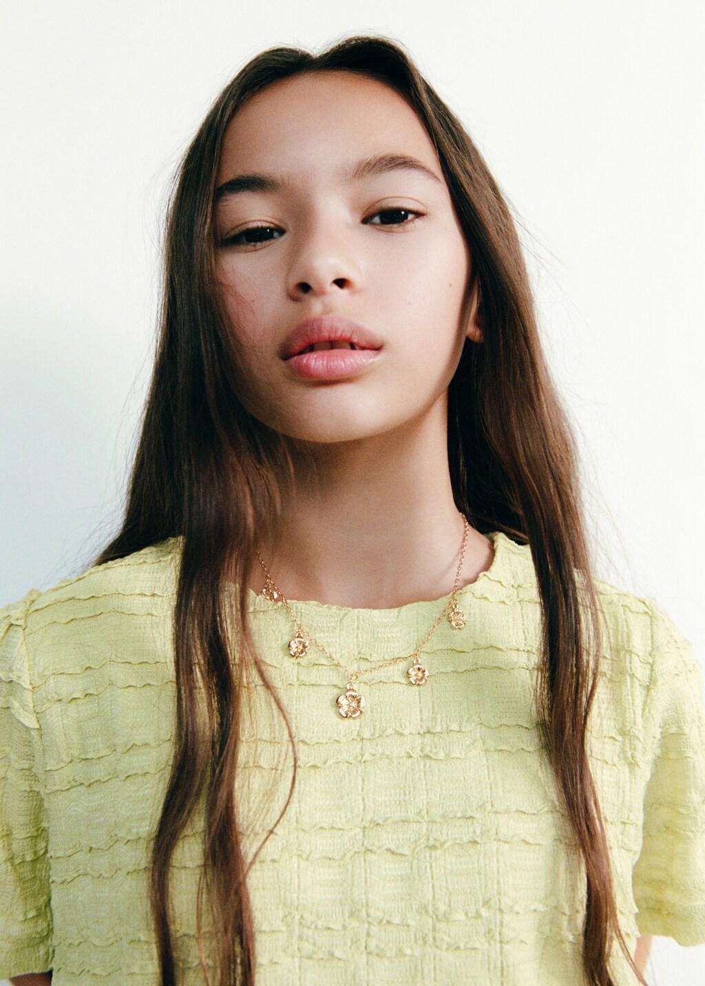 Gold Necklace And Earrings Set, Kids Girl, Gold, large image number 2