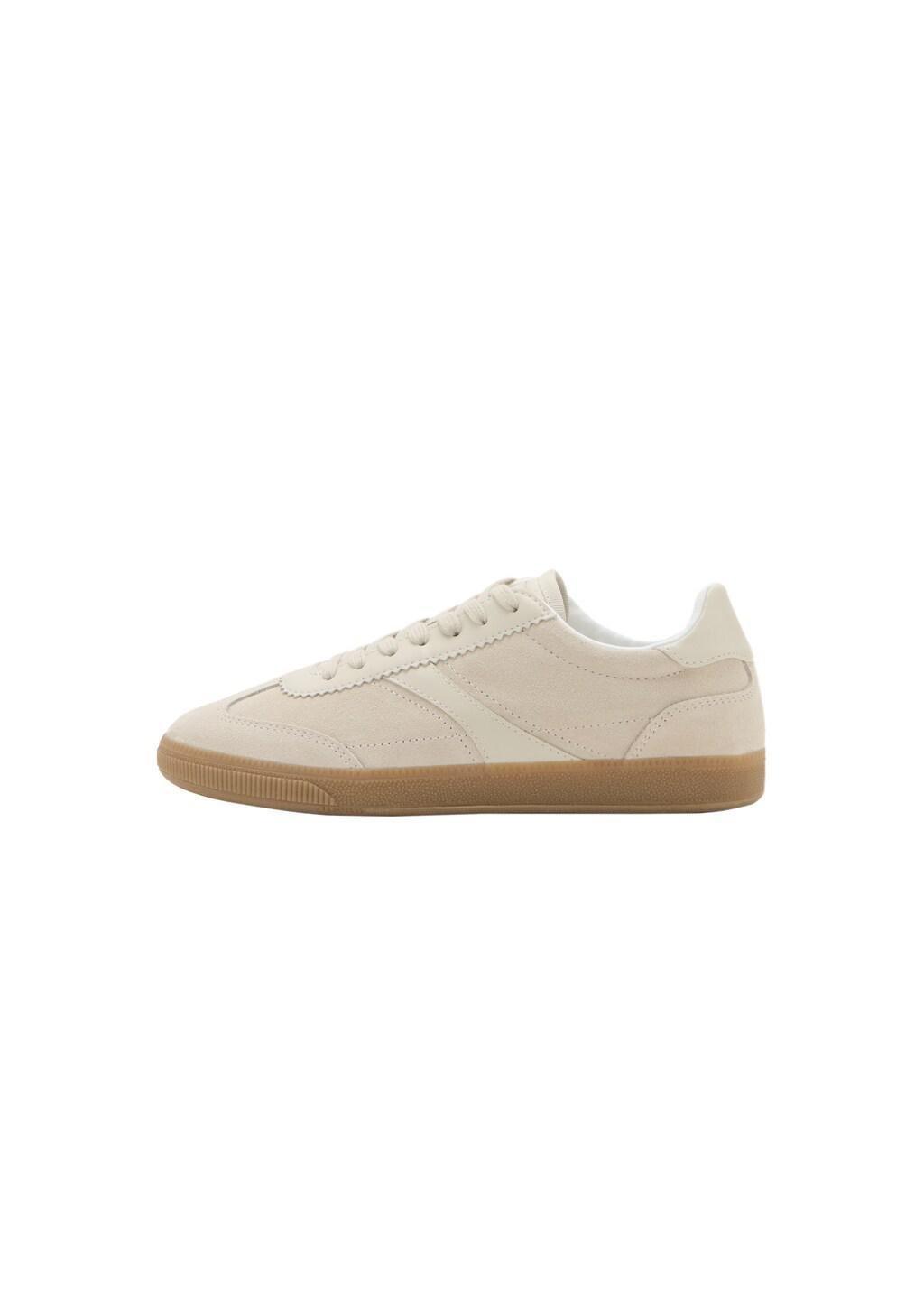 Brown Lt Pastel Leather Mixed Sneakers, Light Pastel Brown, medium