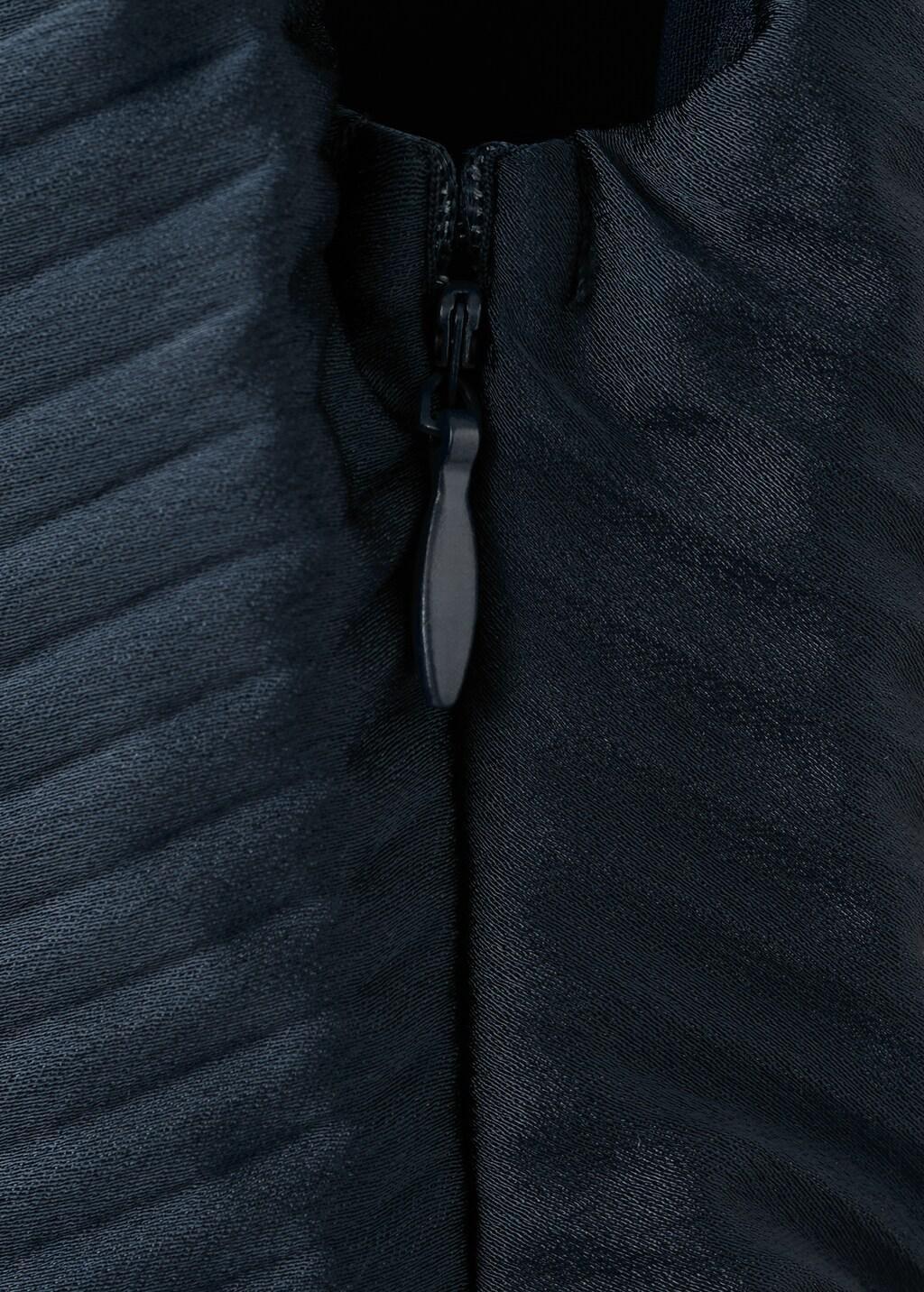 Blue Pleated Asymmetrical Dress With Opening, 0201_52, large image number 5