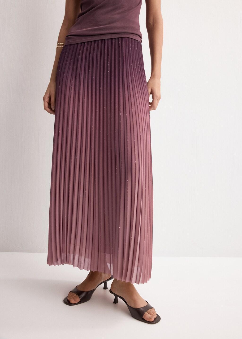 Purple Lt Pastel Pleated Flared Skirt, Light-Pastel Purple, large image number 3
