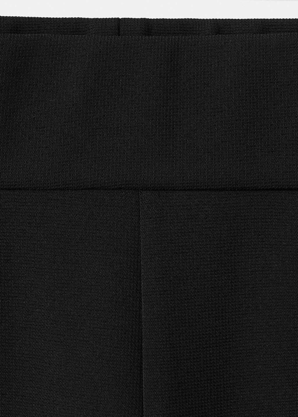 Black Satin Trousers With Combined Stripes, Black, medium