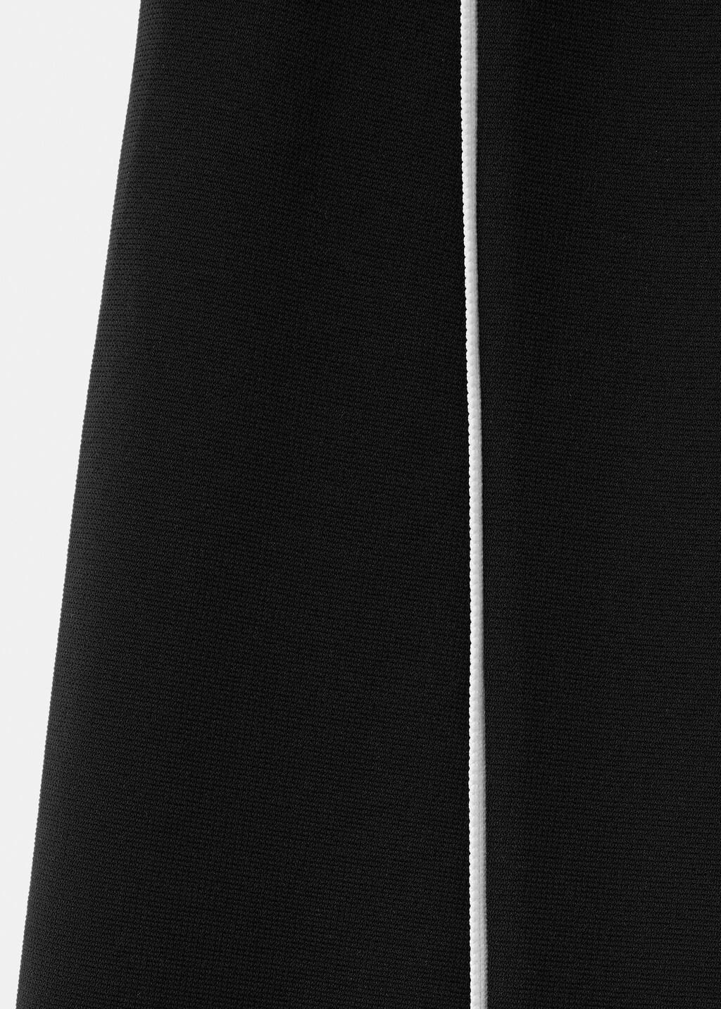 Black Satin Trousers With Combined Stripes, 0201_99, large image number 4