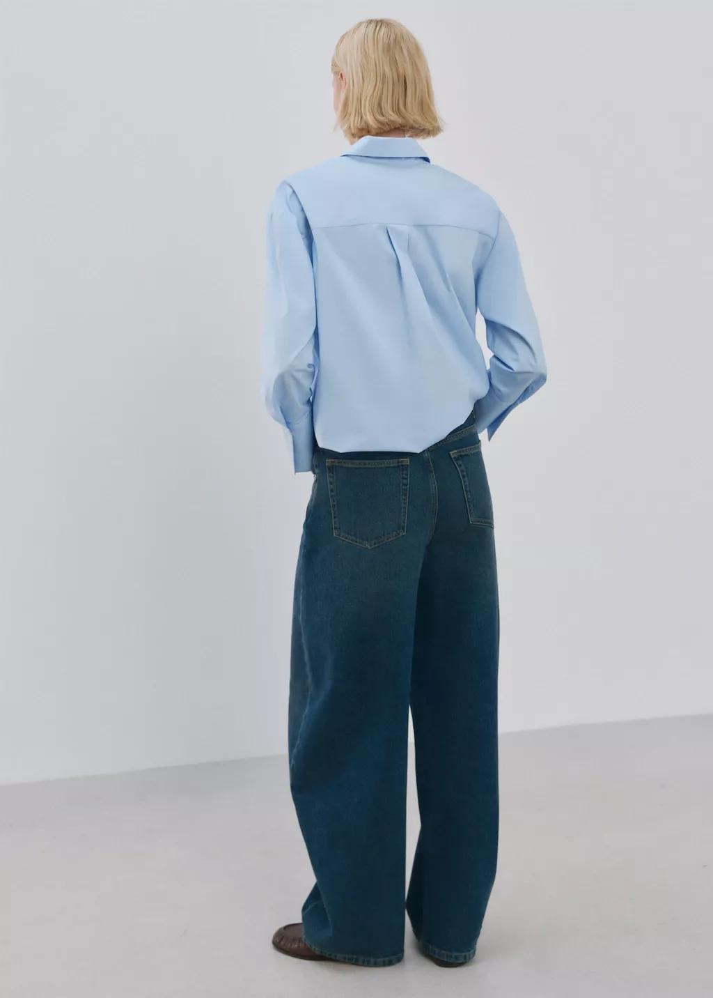 Blue Floral Embroidered Shirt, Light-Pastel Blue, large image number 2