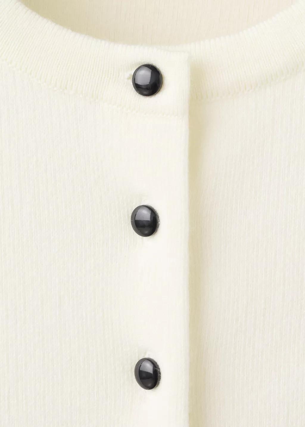 Beige Knitted Button Cardigan, Light Beige, medium
