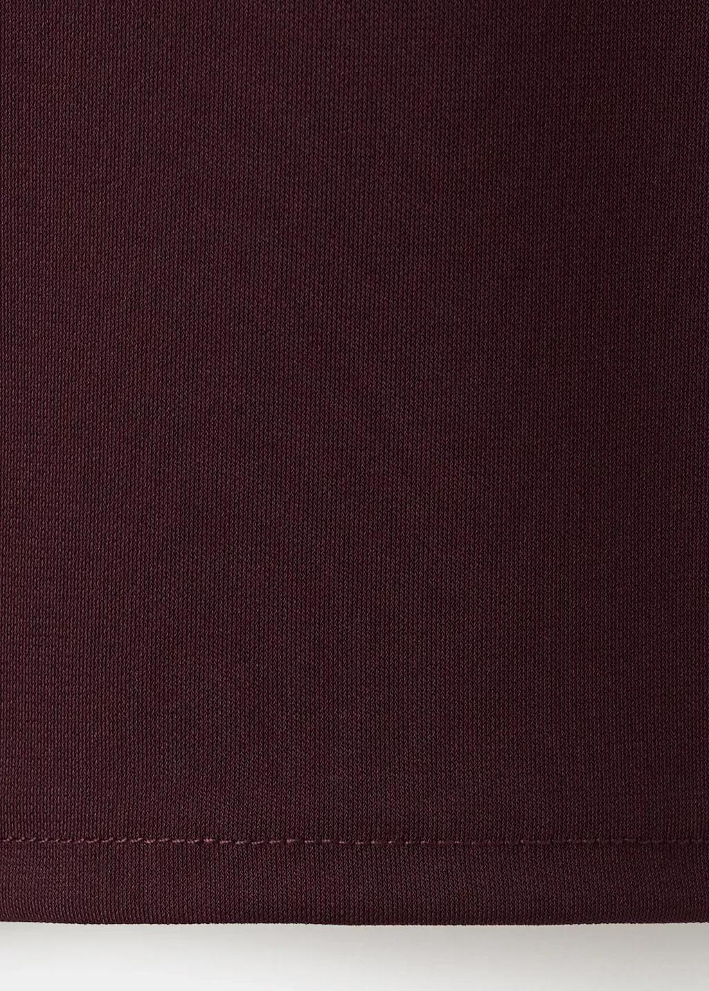 Red Fine Knit Mock Neck Top, Dark Red, large image number 4
