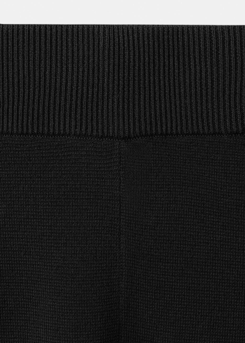 Black Capri Knit Pants, Black, large image number 1