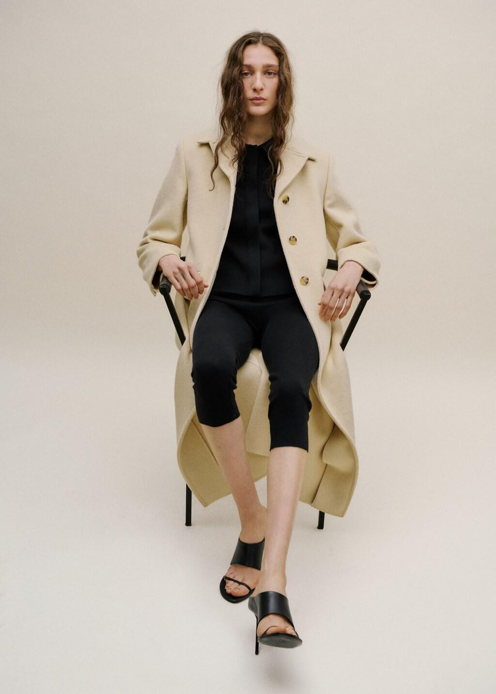 Black Capri Knit Pants, Black, large image number 3