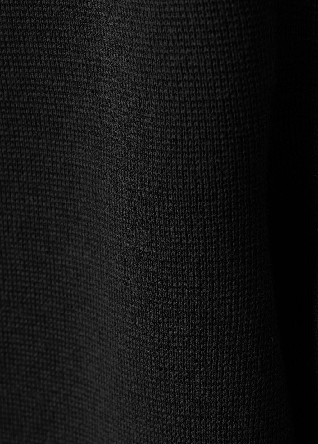 Black Capri Knit Pants, Black, large image number 4