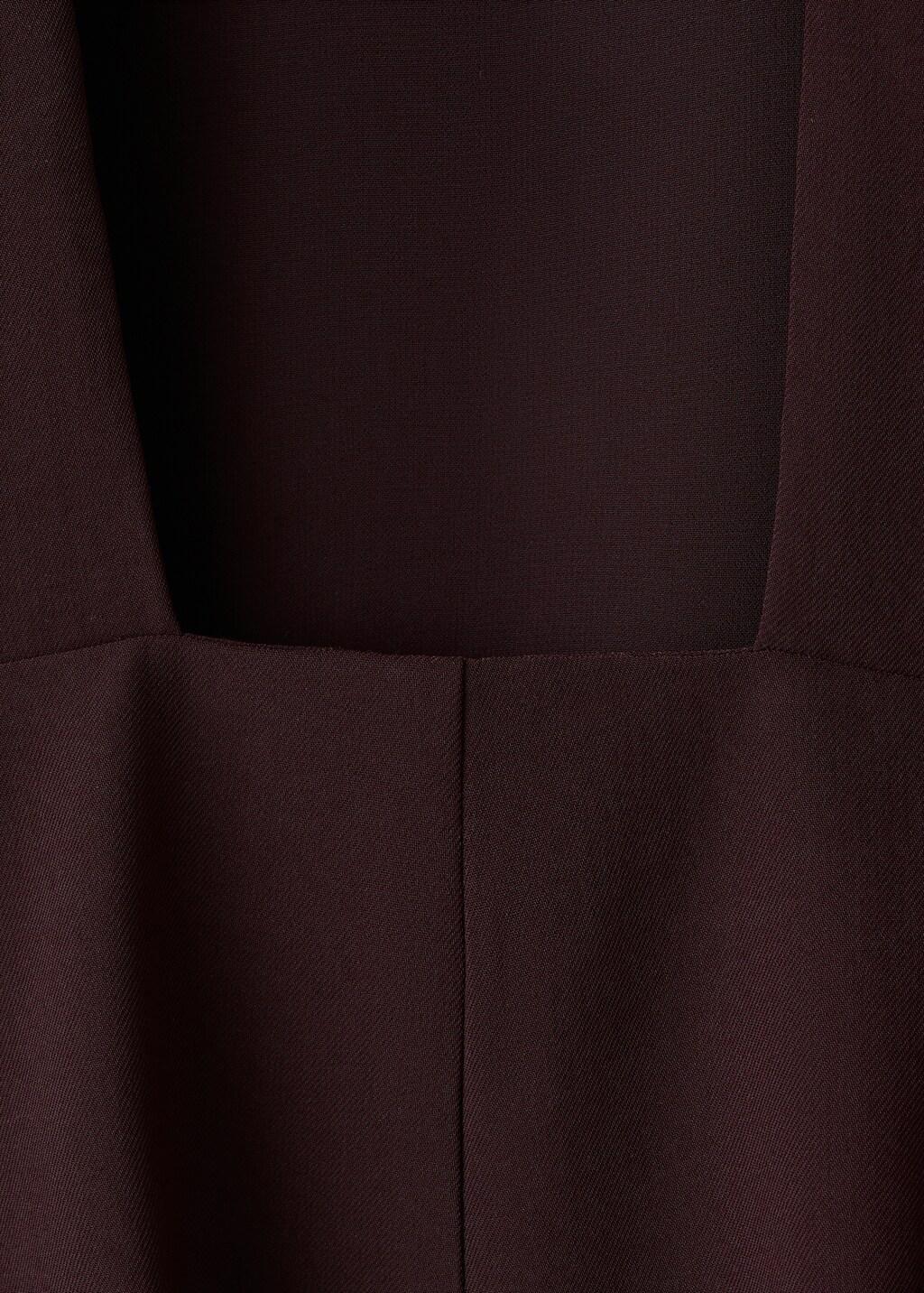 Brown Long Sleeve Jumpsuit With Openings, Dark Brown, large image number 5