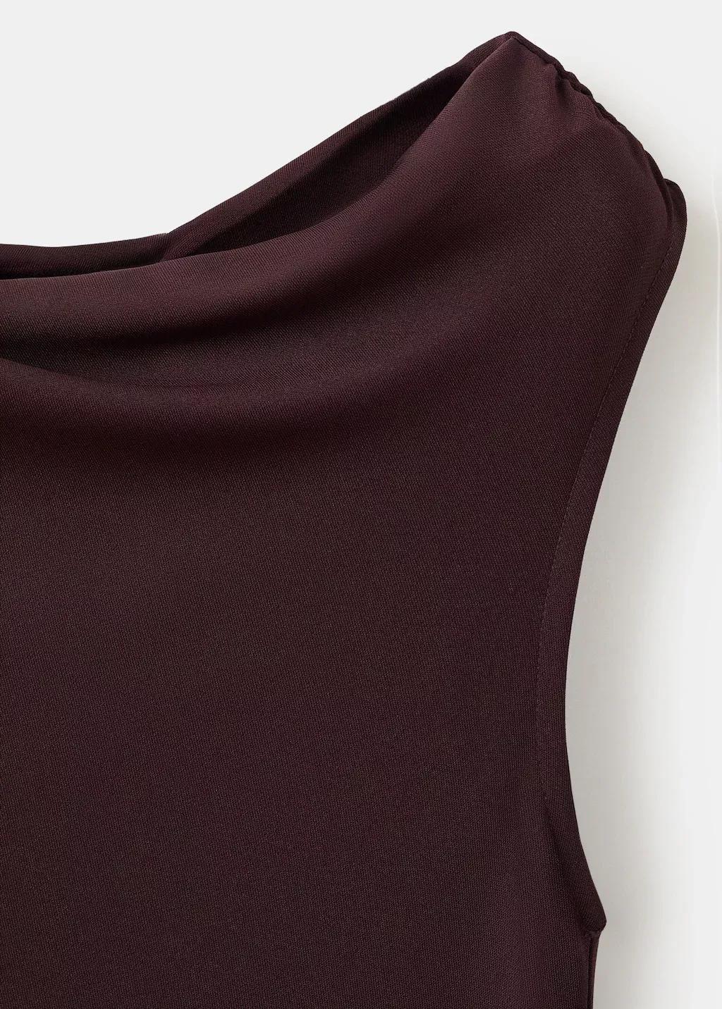 Red Ruched Long Dress, Dark Red, large image number 1