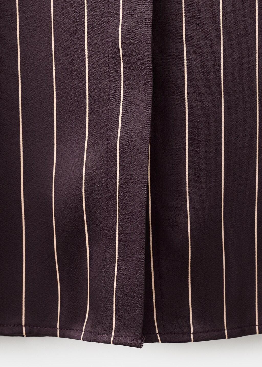 Brown Satin Print Shirt, Dark Brown, large image number 5