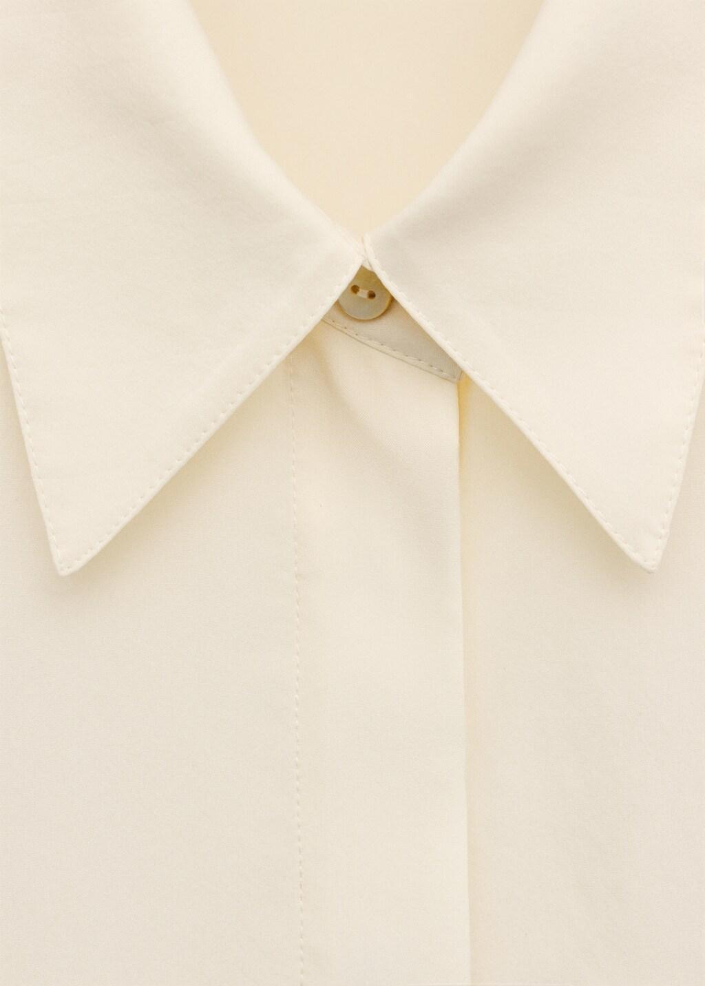 Yellow Silk Blouse With Hidden Buttons, Yellow, medium