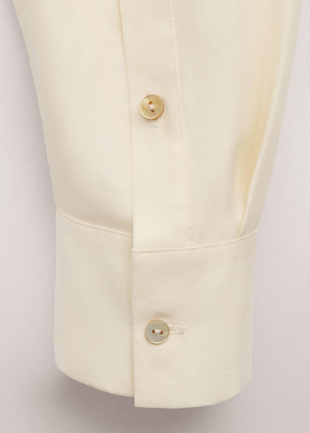 Yellow Silk Blouse With Hidden Buttons, Yellow, large image number 5