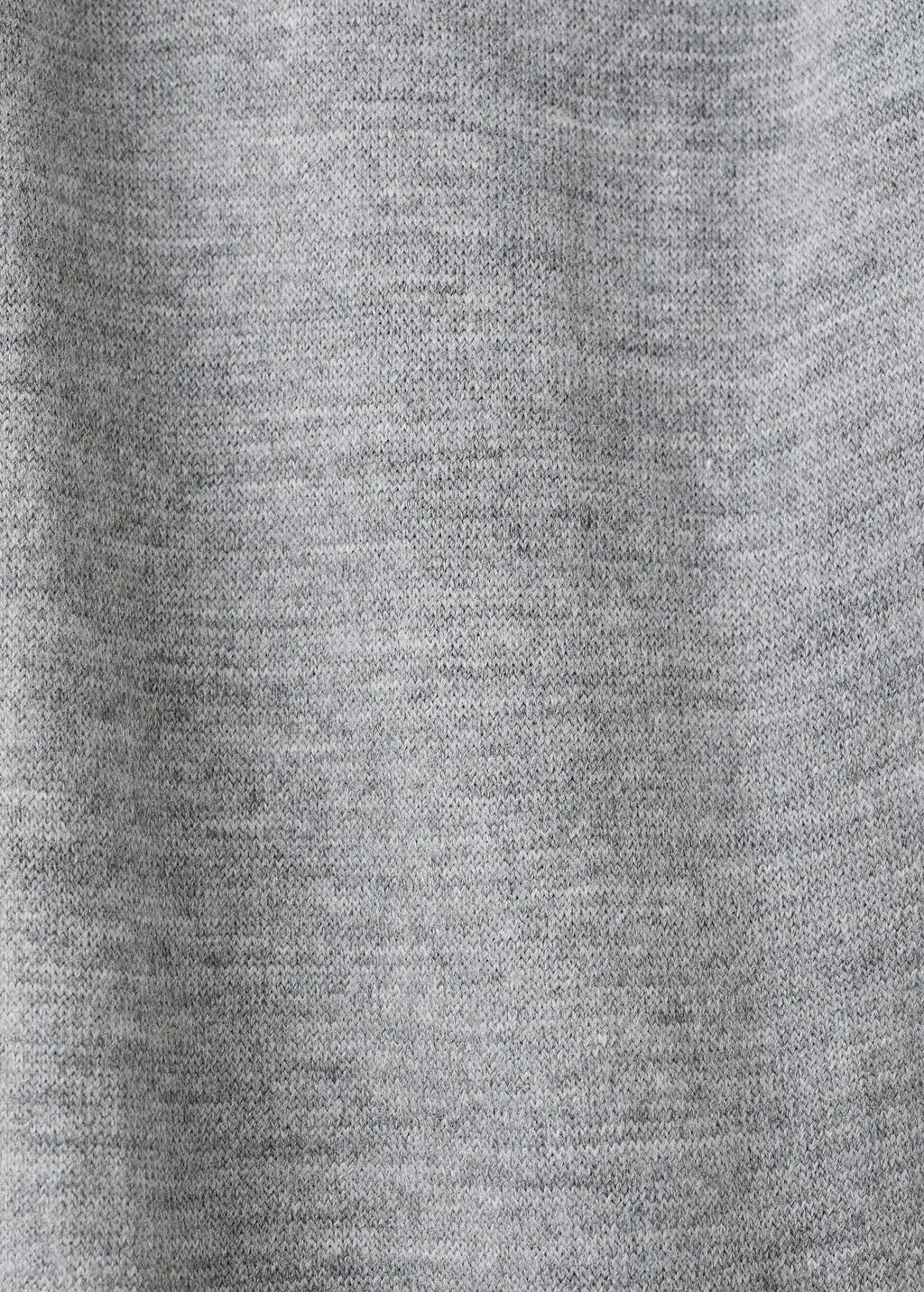Grey Studded Knit Pants, 0201_94, large image number 4