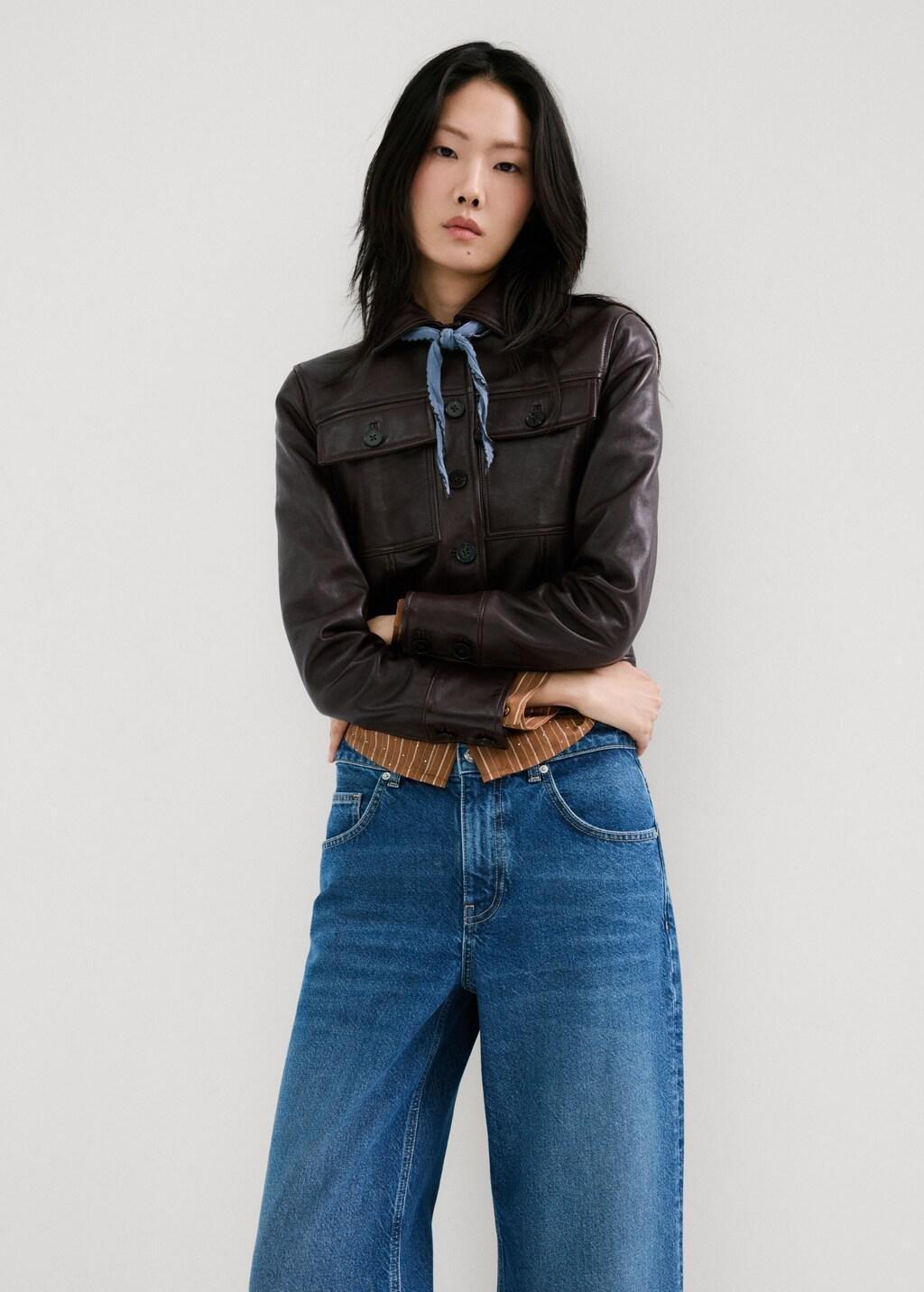 Blue Mid-Rise Straight Jeans, Open Blue, large image number 6