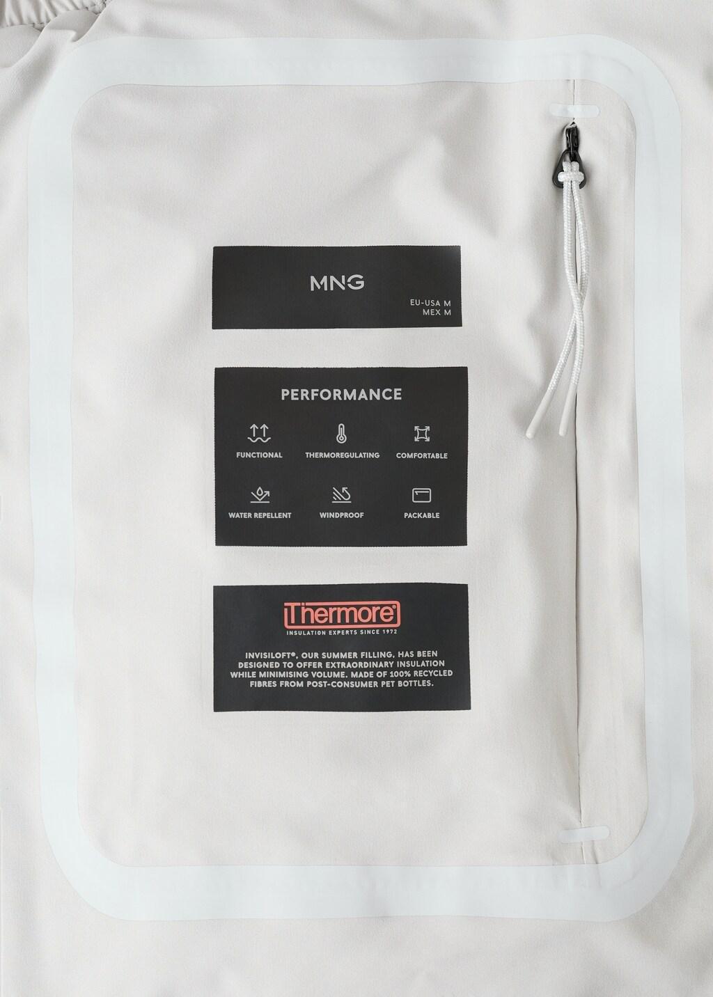 Grey Packable Water-Repellent Gilet With Thermore&reg; Technology, Natural White, large image number 5