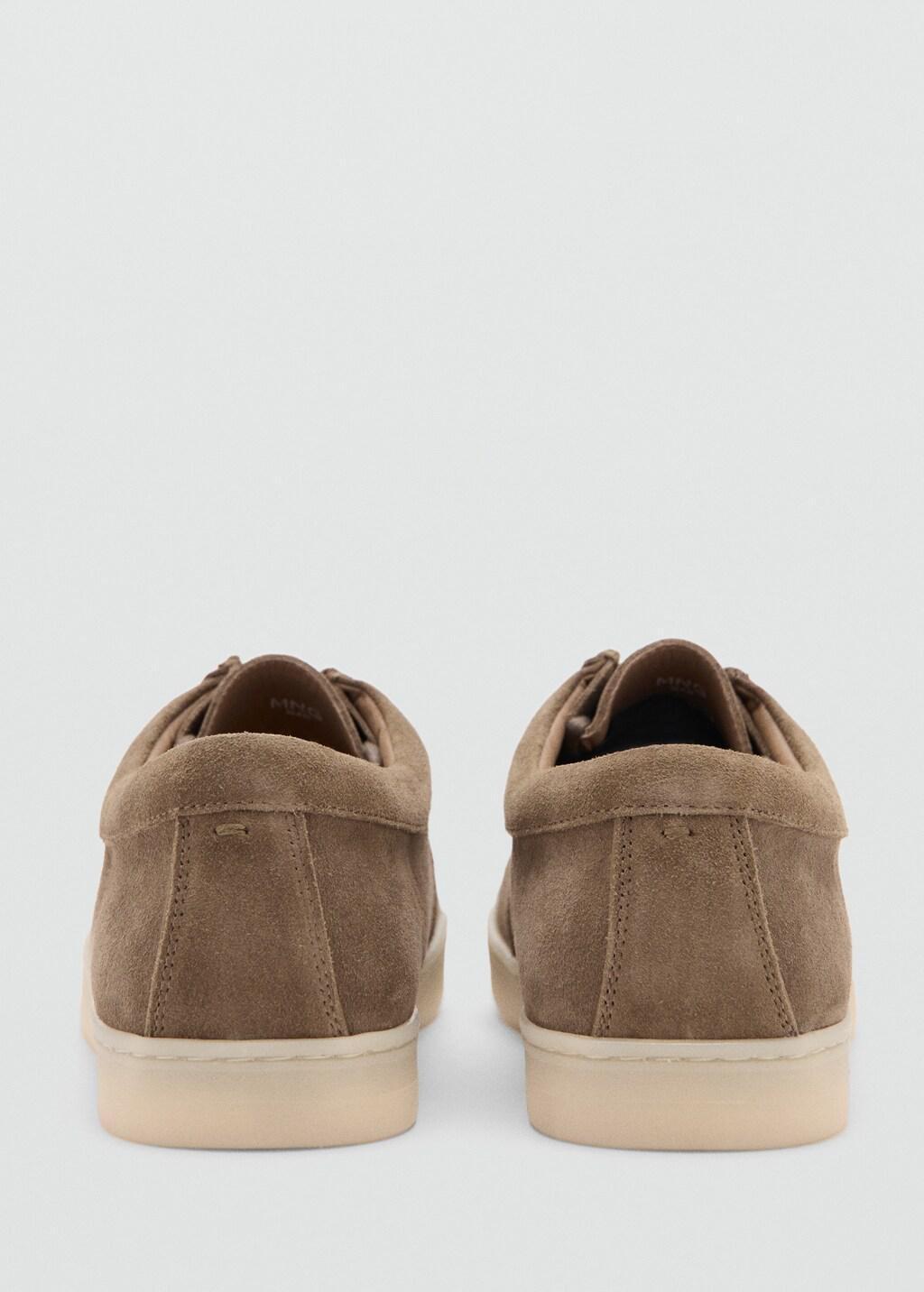 Brown Suede Nautical Shoes, Light Pastel Brown, large image number 1