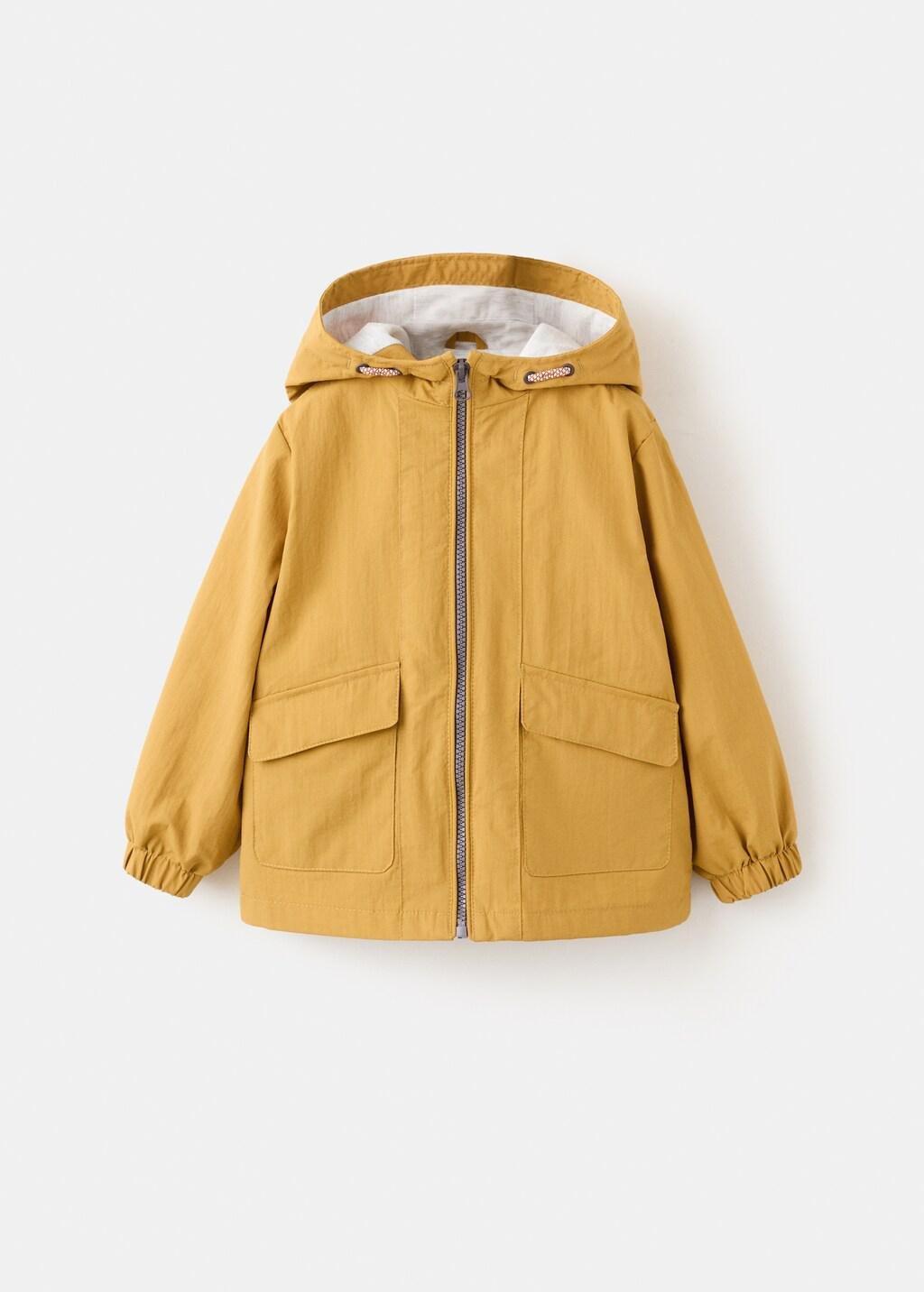 Yellow Hooded Parka, Baby Boy, Dark Yellow, large image number 4