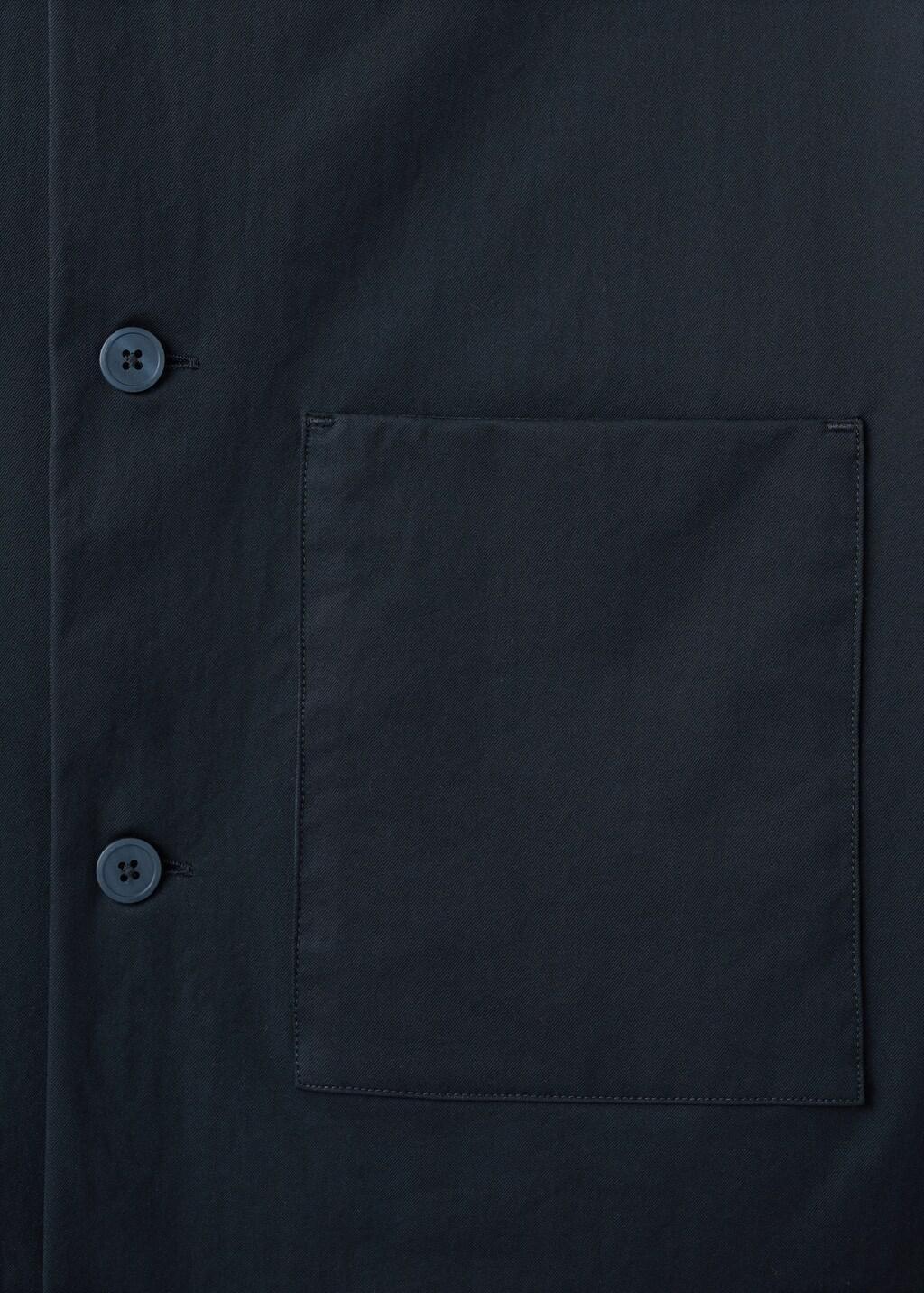 Navy Non-Iron Overshirt Pocket, Navy, large image number 5