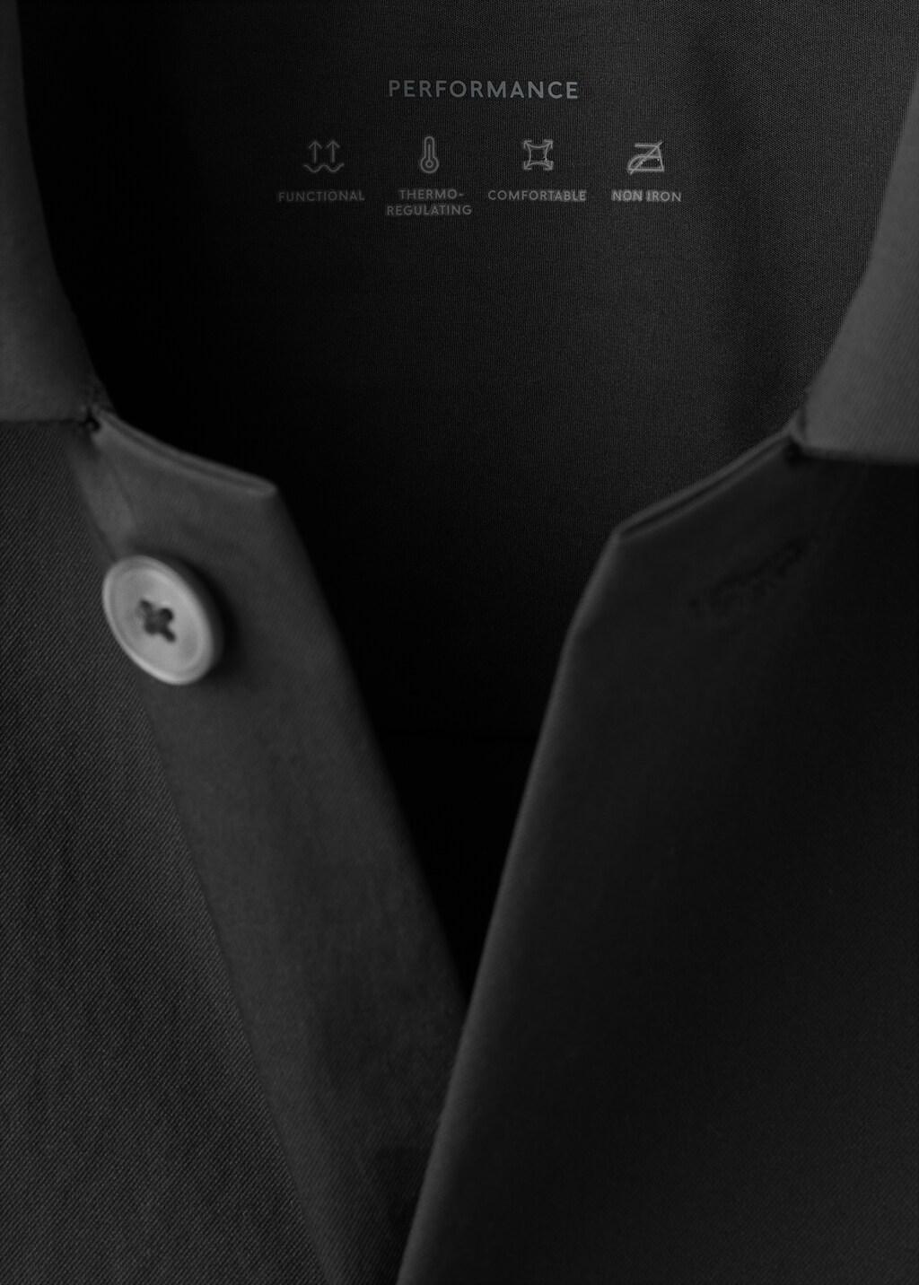 Grey Non-Iron Overshirt Pocket, Dark Grey, large image number 1