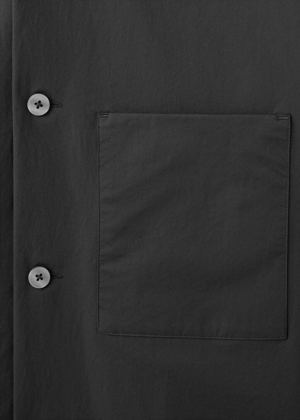 Grey Non-Iron Overshirt Pocket, Dark Grey, large image number 5