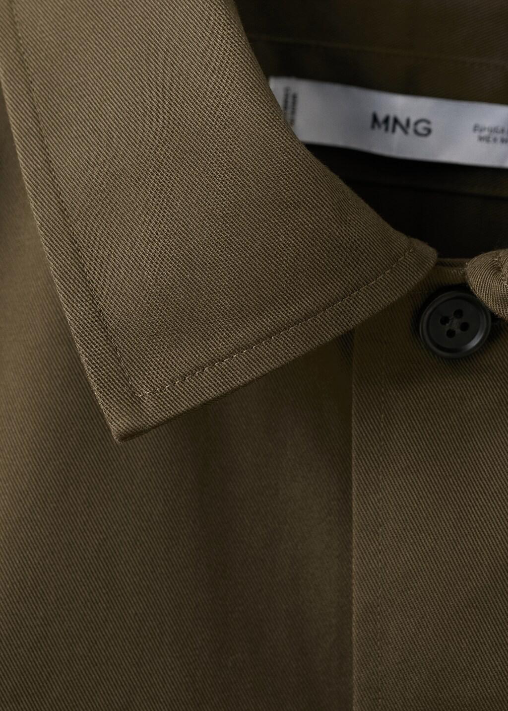 Brown 100% Cotton Overshirt With Pockets, Brown, large image number 1