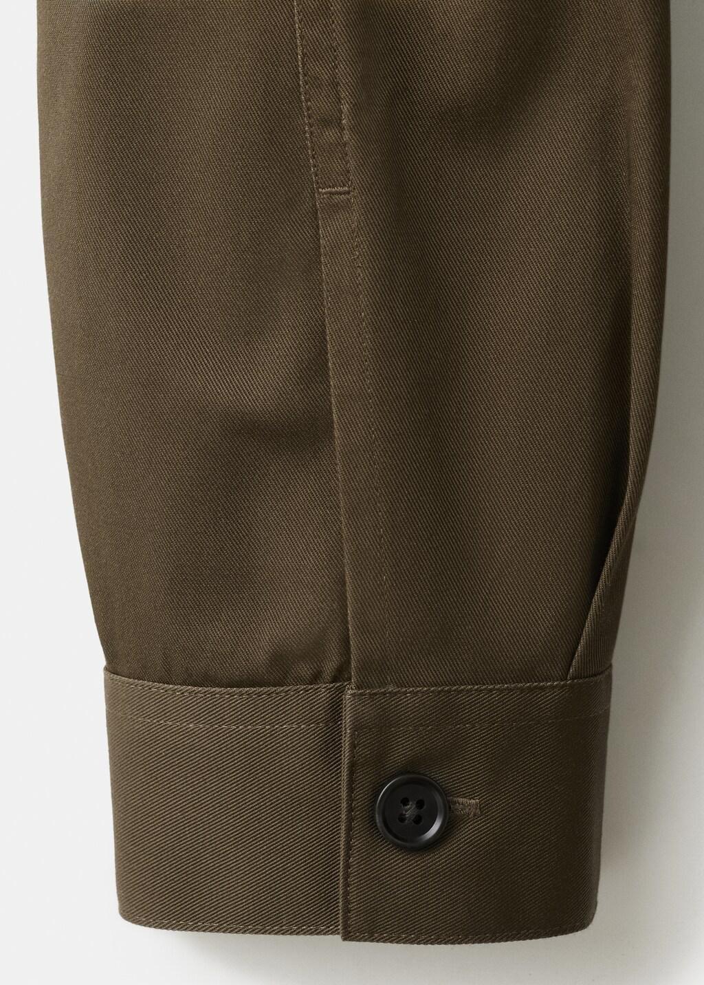 Brown 100% Cotton Overshirt With Pockets, Brown, large image number 5